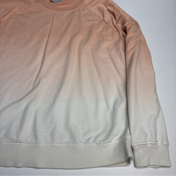 Lucky Brand Women’s XL Sweatshirt Peach White Ombre Pullover Cotton Viscose - Picture 3 of 6